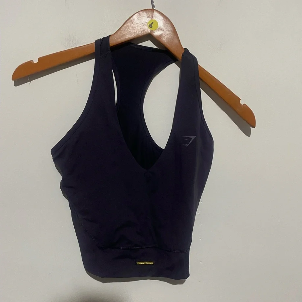 Gymshark Whitney Simmons crop‎ tank purple blue color - Picture 2 of 8